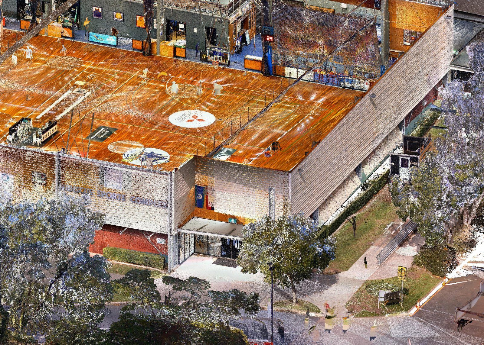 Point cloud of a site from a 3D laser scan
